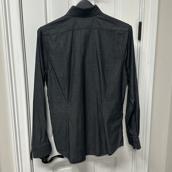 Express Dark Grey Button Up Fitted - Picture 4 of 4